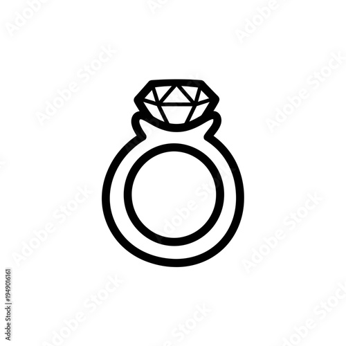 Diamond Ring Icon vector illustration