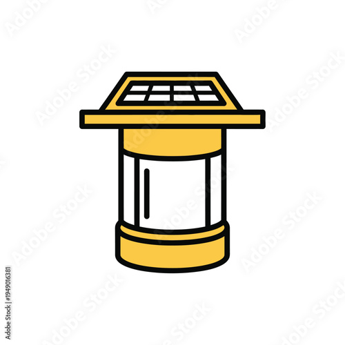 Modern Solar Powered Outdoor Garden Lantern Light.