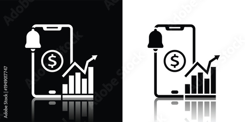 Social Media Growth Icon with Smartphone
