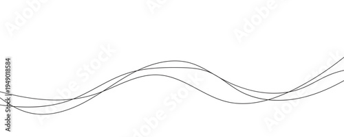 Abstract wavy lines illustration. 
