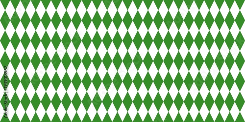 Foto Seamless green white geometric diamond pattern