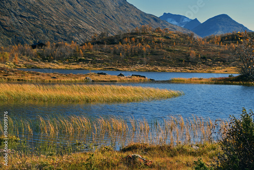 Colorful autumn in Jotunheimen national park in Norway