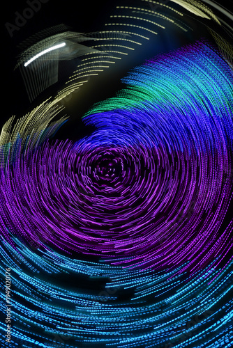 Nighttime light photography, low shutter speed.