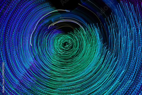 Nighttime light photography, low shutter speed.