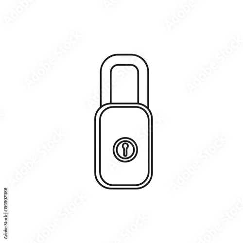 Padlock Outline Icon Security Concept vector illustration