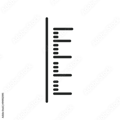 Ruler Outline Icon vector illustration