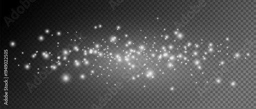 Glowing light and white flare laser on transparent background, Light effect reflections, neon beam over dark, shine speed flash of light, and sparks	
