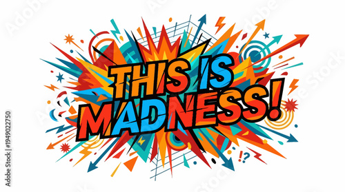 Colorful Comic Book Style 'This Is Madness' Design
