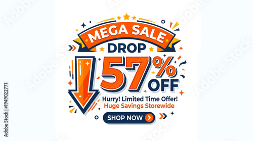 Mega Sale Drop with 57% Off Discount