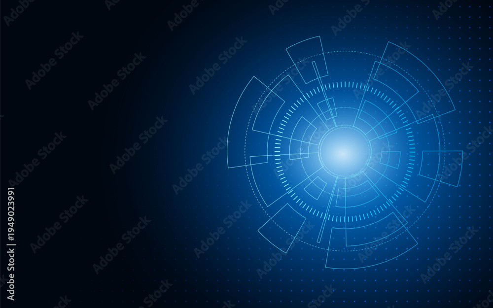 Naklejka premium Sci fi futuristic user interface, HUD, Technology abstract background , Vector illustration. 