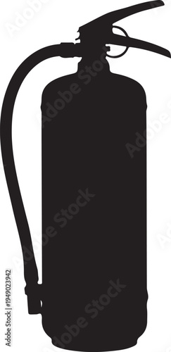 Vector black fire extinguisher icon