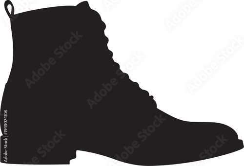 Black vector boot silhouette icon