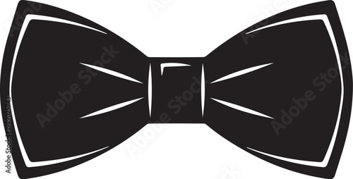Vector black bow tie icon