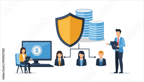 Business data security and financial management with user access control and administration.