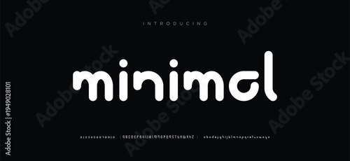 Creative logo simple modern urban alphabet font. Digital abstract futuristic, logo, music, sport, minimal technology typography. Simple numeric vector illustration 
