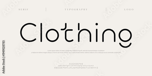 Clothing minimal logo alphabet fonts. Typography minimalist urban sans serif fashion creative sport logos fonts. vector illustration
