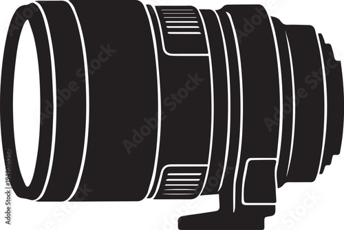 Professional Camera Lens Silhouettes Photography Icon