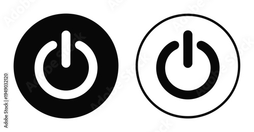 Power Button Vector Illustration Symbols