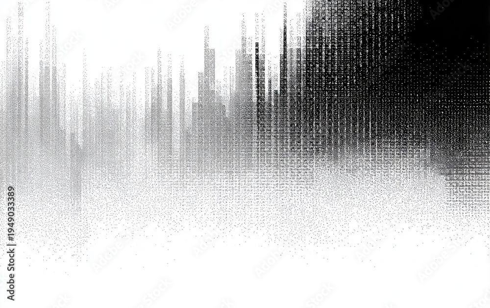 Fototapeta premium Abstract vertical black-white blurred gradients form layered textures