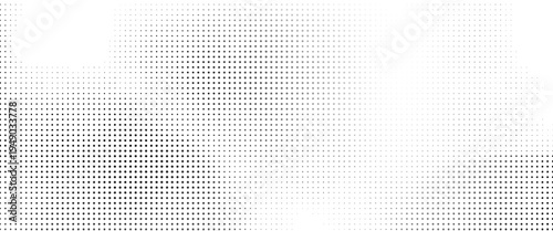 Radiasi Pola Titik Halfton Vektor Berkualitas Tinggi Dalam Warna Hitam dan Putih, Ideal untuk Spanduk Pemasaran dan Latar Belakang Produk