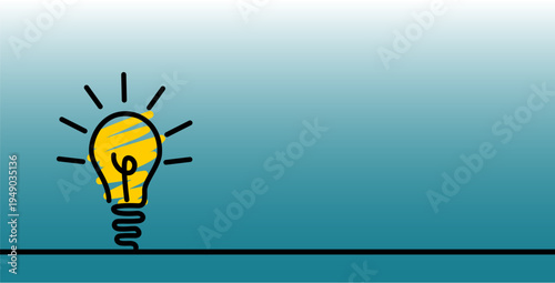 the idea is a light bulb. the text business. abstract light bulb on a white background. create a cover or poster. Vector illustration