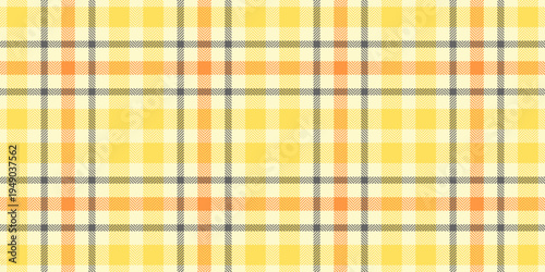 Trim textile fabric background, window check seamless pattern. Creation tartan vector plaid texture in lemon chiffon and mustard colors.