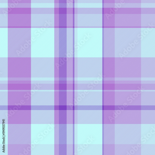 Oriental check background seamless, structure textile fabric vector. Individuality plaid texture tartan pattern in light and violet colors.