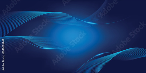 Abstract blue modern background with smooth lines. Dynamic waves. vector eps10