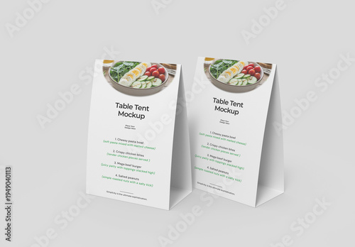 Table Tent Display Food Mockup PSD