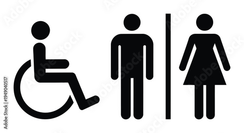 Restroom Signs Vector Illustration