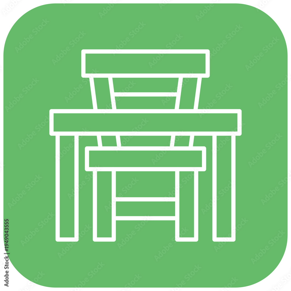 Fototapeta premium Table and chair Icon
