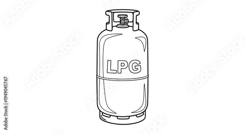 Premium LPG Gas Cylinder Illustration for Modern Industrial Energy Applications
