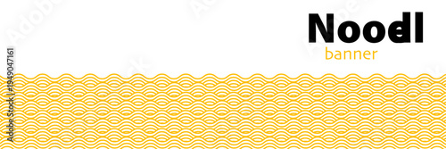 Line Pasta Food Pattern. Abstract Spaghetti White Background. Vector Wave Illustration of Italian Pasta and Chinese Ramen. Asian Noodle Texture Design