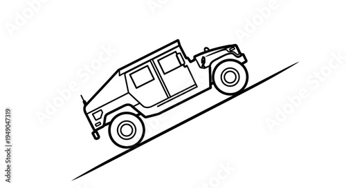 Off-road Vehicle Driving Uphill on a Steep Slope