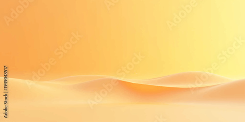 An abstract orange background with smooth yellow waves and artistic sun lines creates a vibrant vector pattern design with motion energy