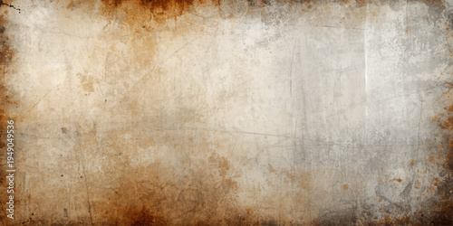 Aged vintage brown parchment with a dirty grunge pattern features a rough stained texture of old wood and antique retro paper for a worn blank wallpaper design