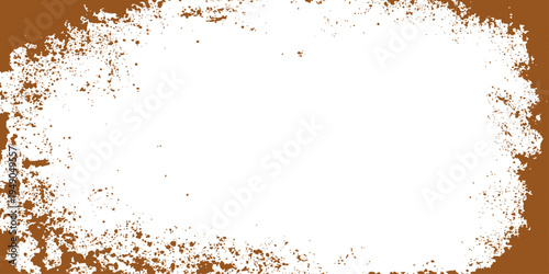 Abstract grunge background featuring a dirty paint splash and ink splatter design with a decorative paper texture frame and artistic liquid border