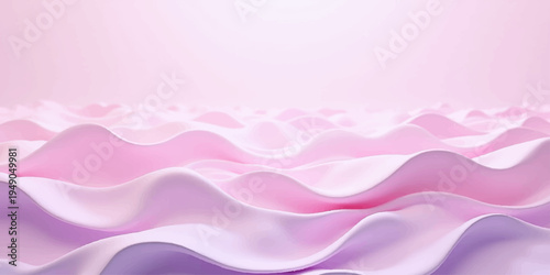 A soft pink and purple abstract background featuring flowing silk waves and a smooth satin texture in a digital vector illustration design