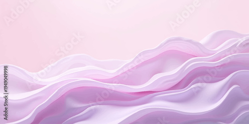 An elegant pink and purple abstract wallpaper featuring soft flowing waves of silk fabric with a smooth satin texture and light wavy curves in a swirling art design