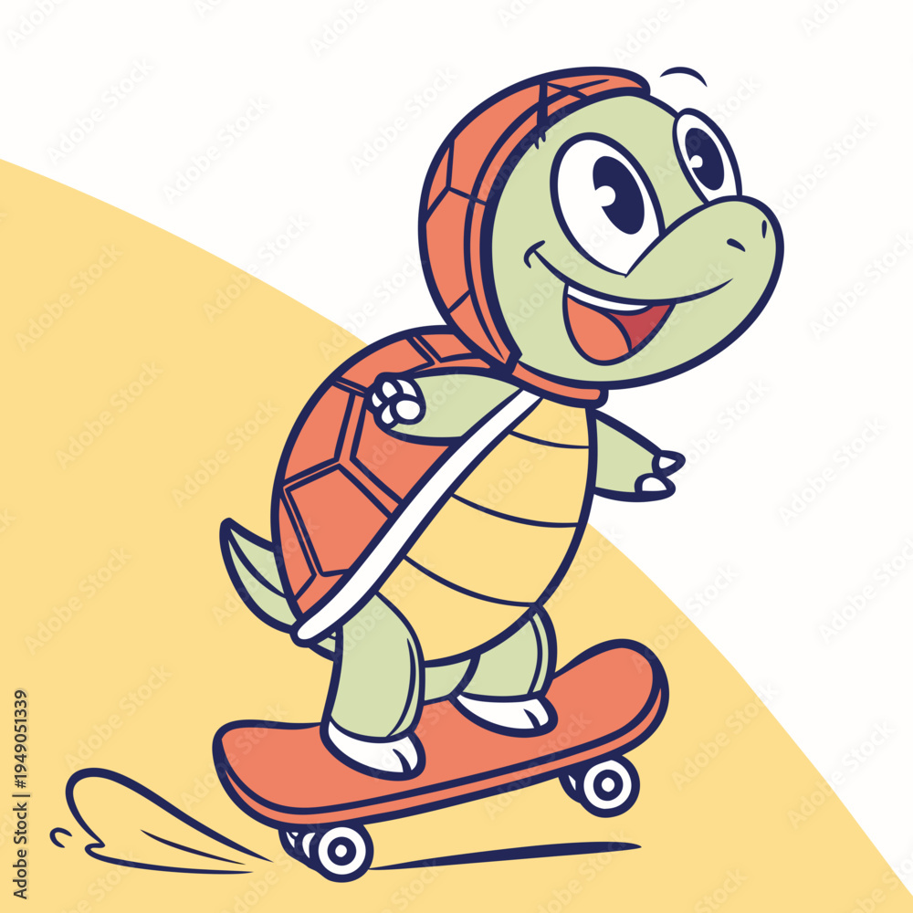Obraz premium Friendly Turtle Skater
