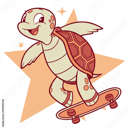 Skateboard Star Turtle 1