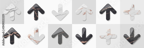 Luxury marble and gold arrow vectors – Great for sophisticated branding, jewelry websites, or upscale decor concepts.