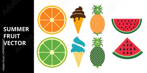Summer Fruit vector illustration
