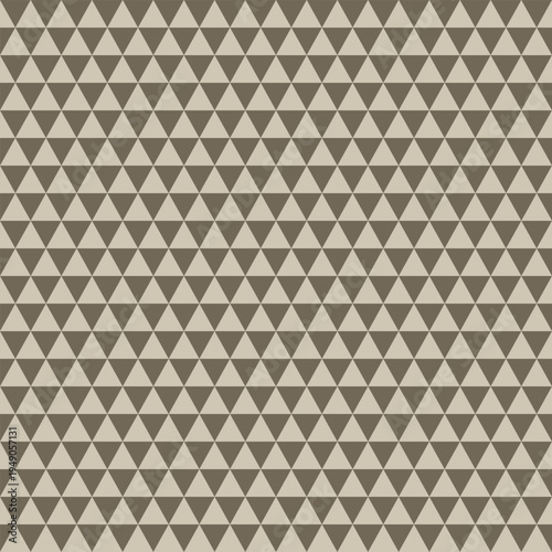 Seamless beige and olive gray geometric triangle pattern. Modern repeating background for wallpaper, packaging, textile, branding, and web design.