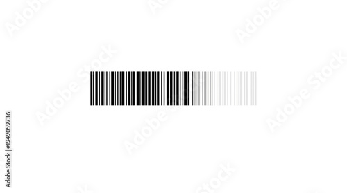 Black and white striped pattern with varying thicknesses arranged horizontally across a white background object on white and png