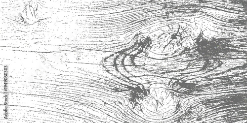 Distressed rough wooden board texture with large dark knots and deep grain pattern vector illustration