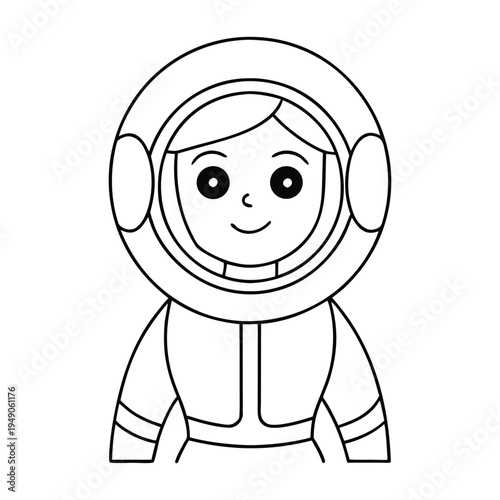 A brave woman astronaut floats in space, wearing a detailed spacesuit and helmet. She explores the universe with courage and curiosity, surrounded by stars, planets, and the beauty of the cosmos. 
