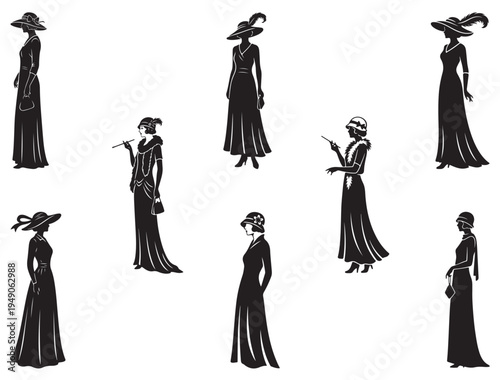 VINTAGE LADY SILHOUETTE