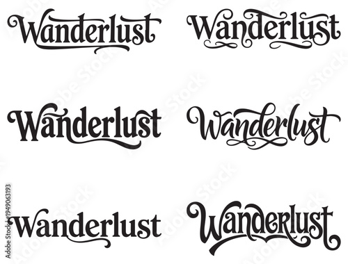 WANDERLUST TYPOGRAPHY SILHOUETTE