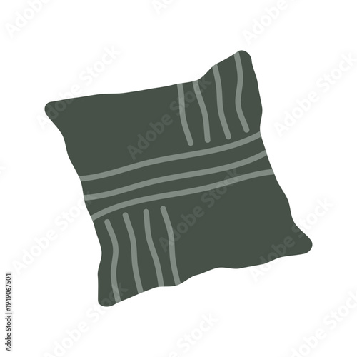 Various colorful decorative throw pillows and cushions flat illustration